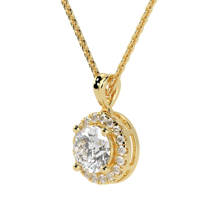 Round Halo Pendant