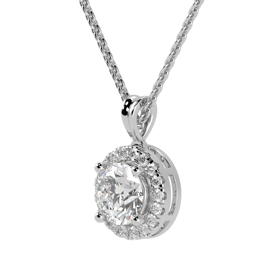 Round Halo Pendant