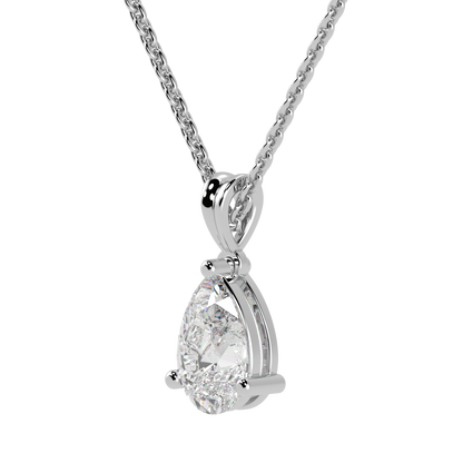 Pear Solitaire Pendant