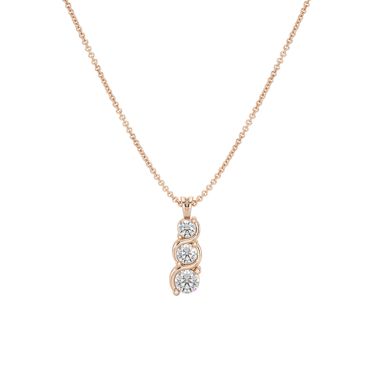 Twist Set Graduated Pendant