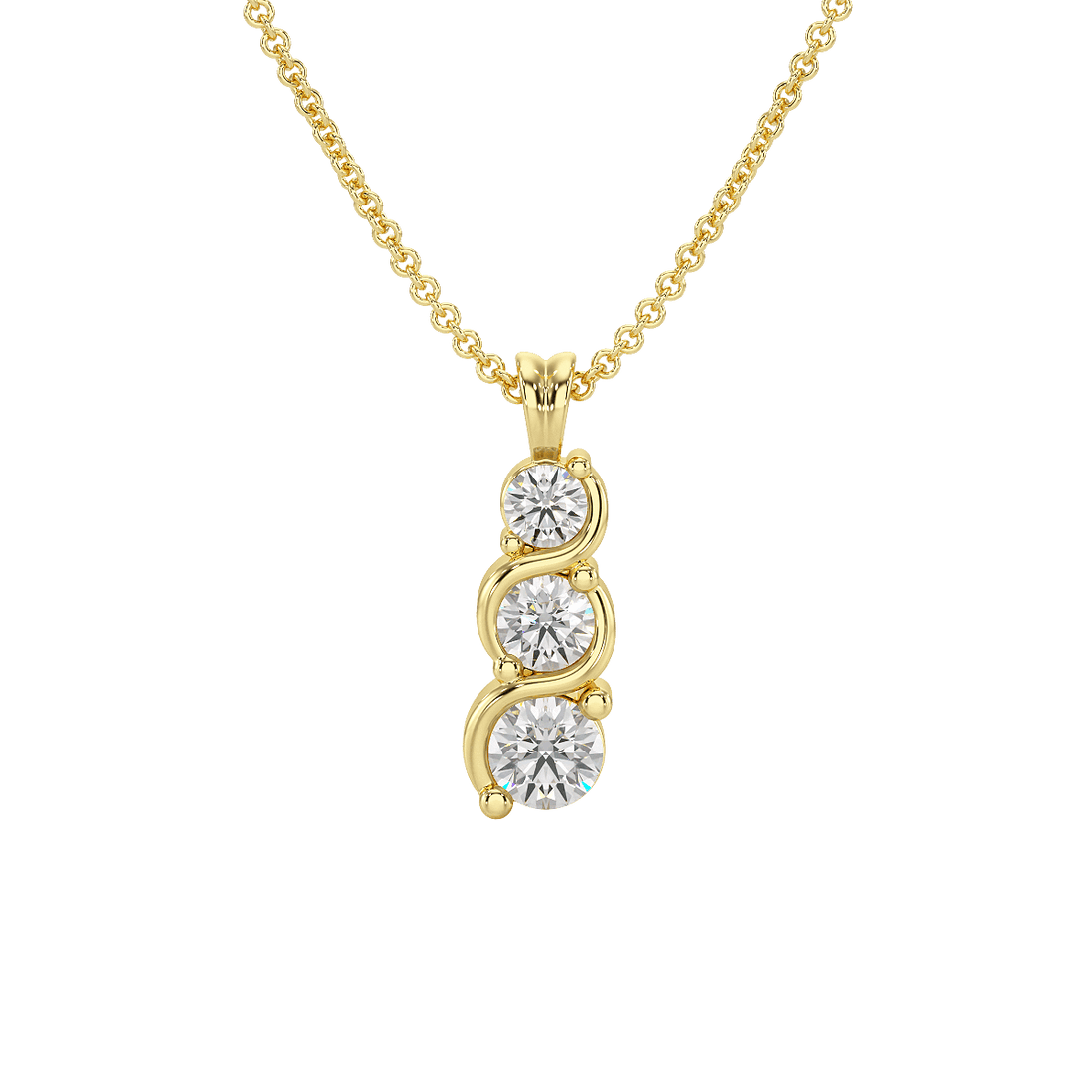 Twist Set Graduated Pendant