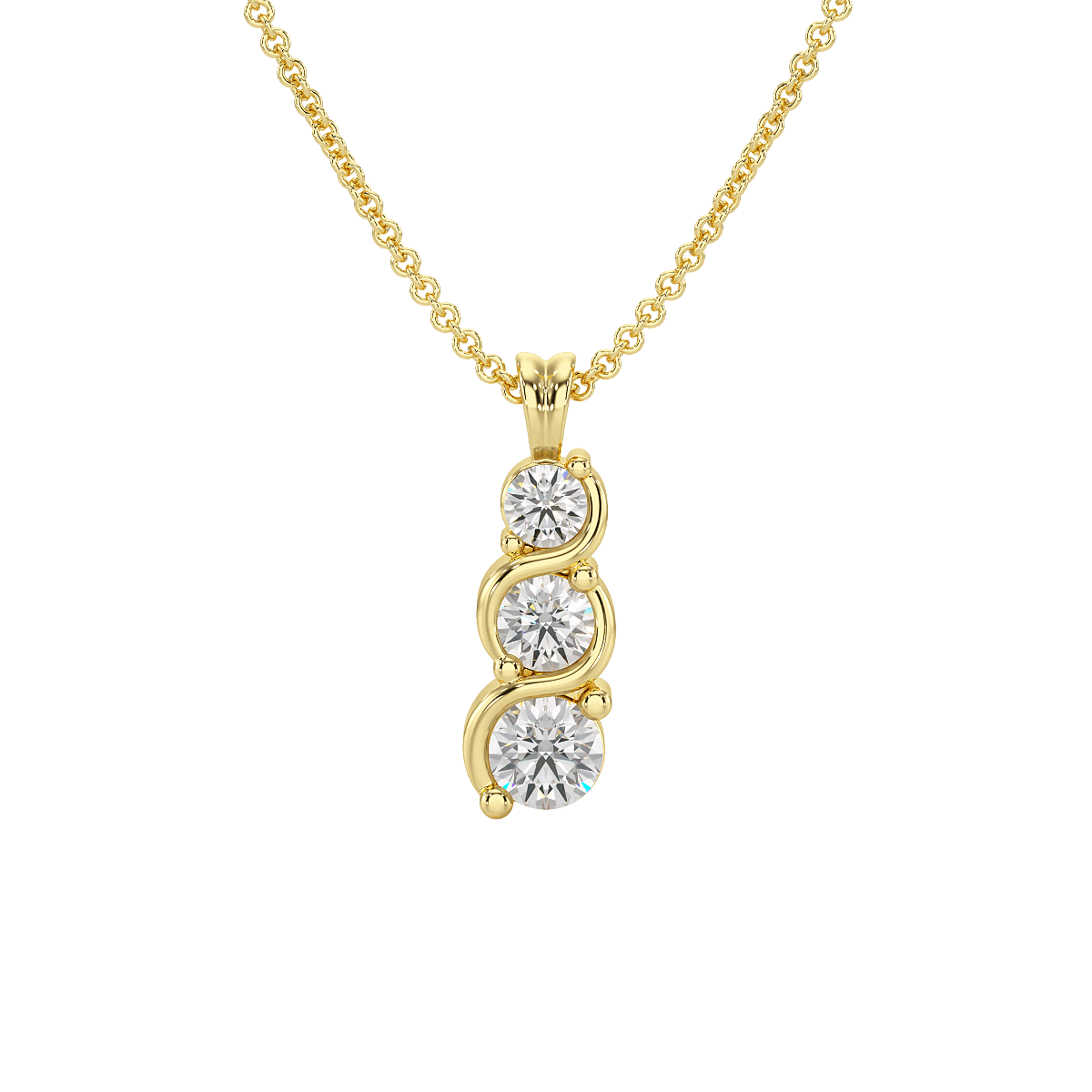 Twist Set Graduated Pendant