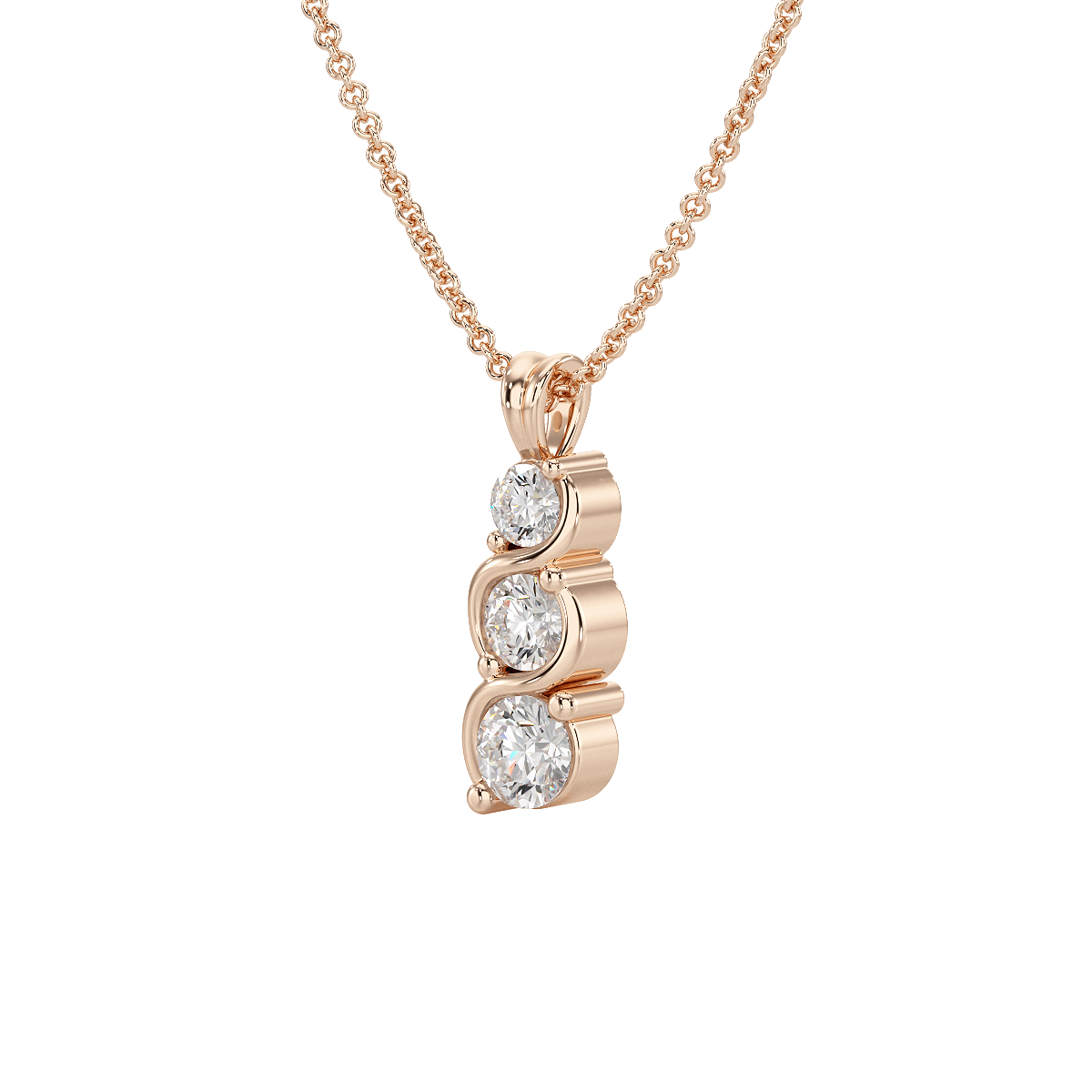 Twist Set Graduated Pendant