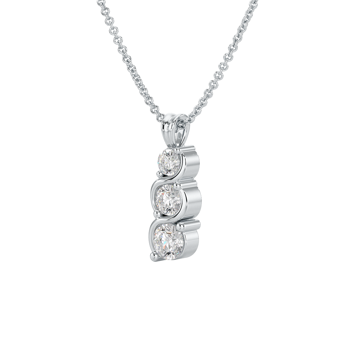 Twist Set Graduated Pendant