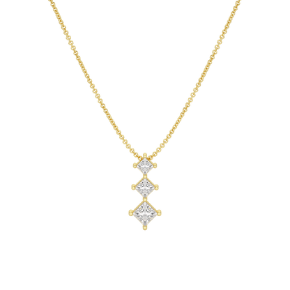Princess Cut Graduated Pendant