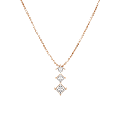 Princess Cut Graduated Pendant