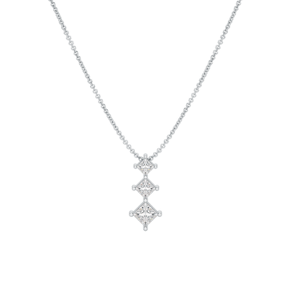Princess Cut Graduated Pendant