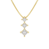 Princess Cut Graduated Pendant