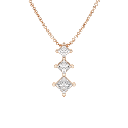 Princess Cut Graduated Pendant