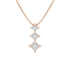Princess Cut Graduated Pendant