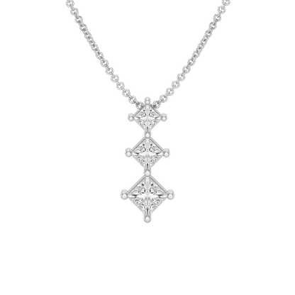 Princess Cut Graduated Pendant