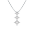 Princess Cut Graduated Pendant