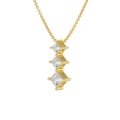 Princess Cut Graduated Pendant