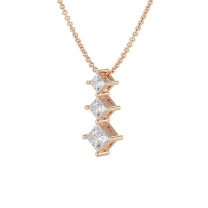 Princess Cut Graduated Pendant