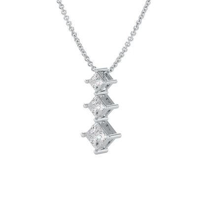 Princess Cut Graduated Pendant