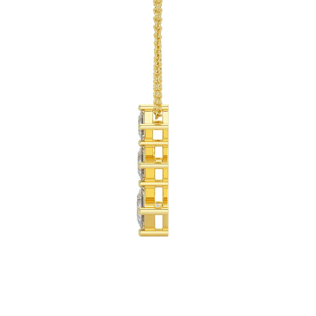 Princess Cut Graduated Pendant
