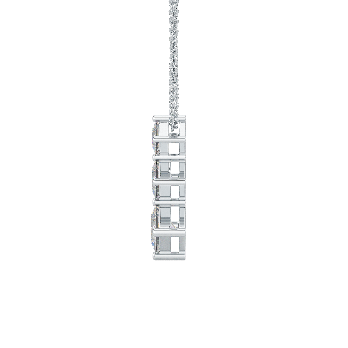 Princess Cut Graduated Pendant