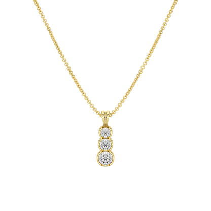 Bezel Set Graduated Pendant