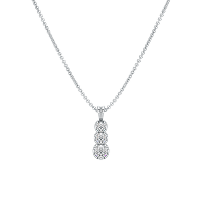 Bezel Set Graduated Pendant
