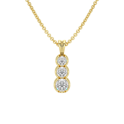 Bezel Set Graduated Pendant
