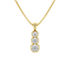 Bezel Set Graduated Pendant