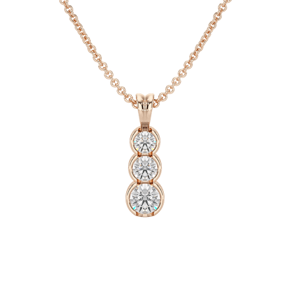 Bezel Set Graduated Pendant