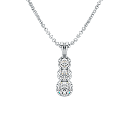 Bezel Set Graduated Pendant