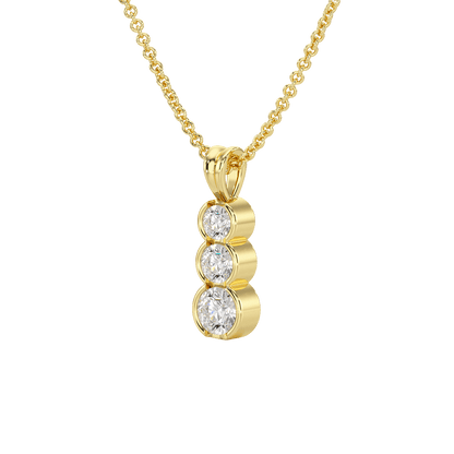 Bezel Set Graduated Pendant