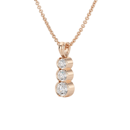 Bezel Set Graduated Pendant