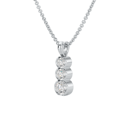 Bezel Set Graduated Pendant