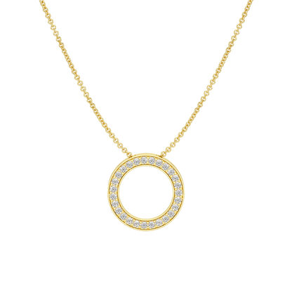Circle Pendant Hidden Chain