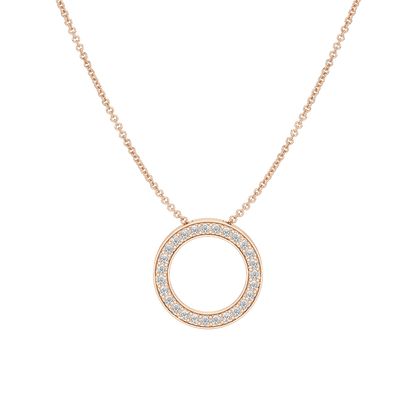 Circle Pendant Hidden Chain