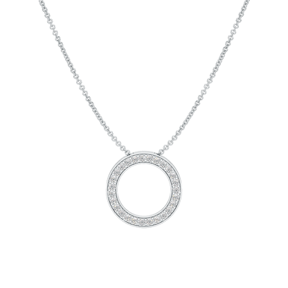 Circle Pendant Hidden Chain