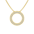 Circle Pendant Hidden Chain