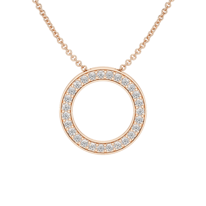 Circle Pendant Hidden Chain