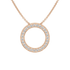 Circle Pendant Hidden Chain