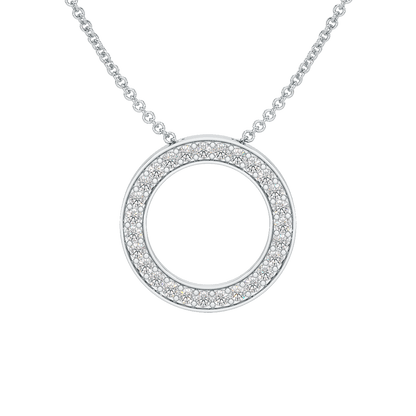 Circle Pendant Hidden Chain
