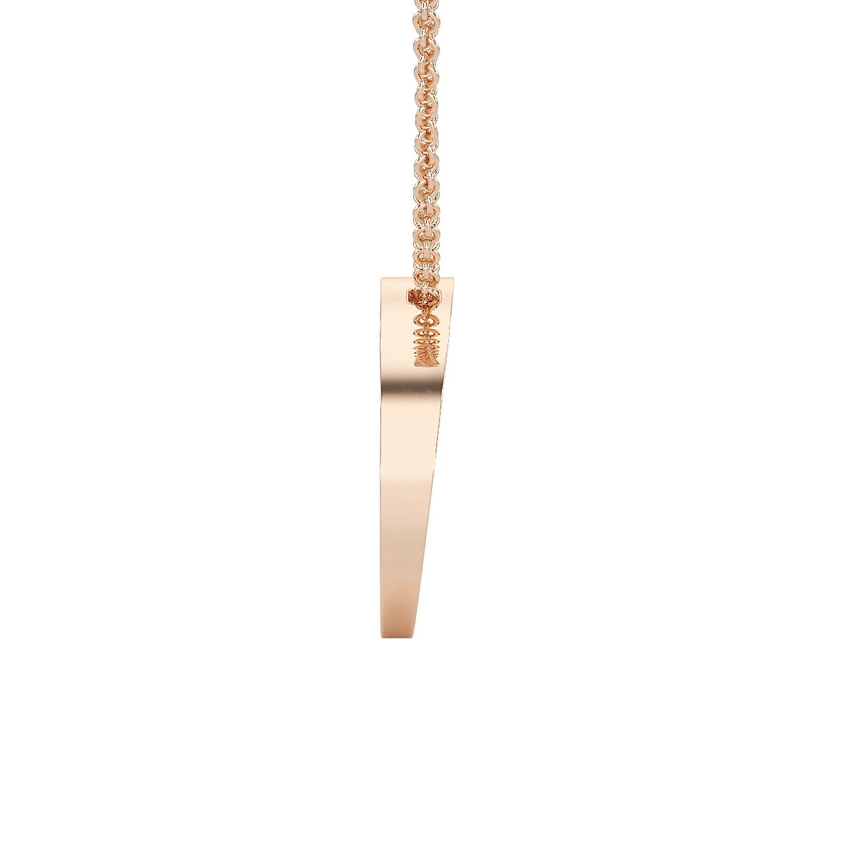 Circle Pendant Hidden Chain
