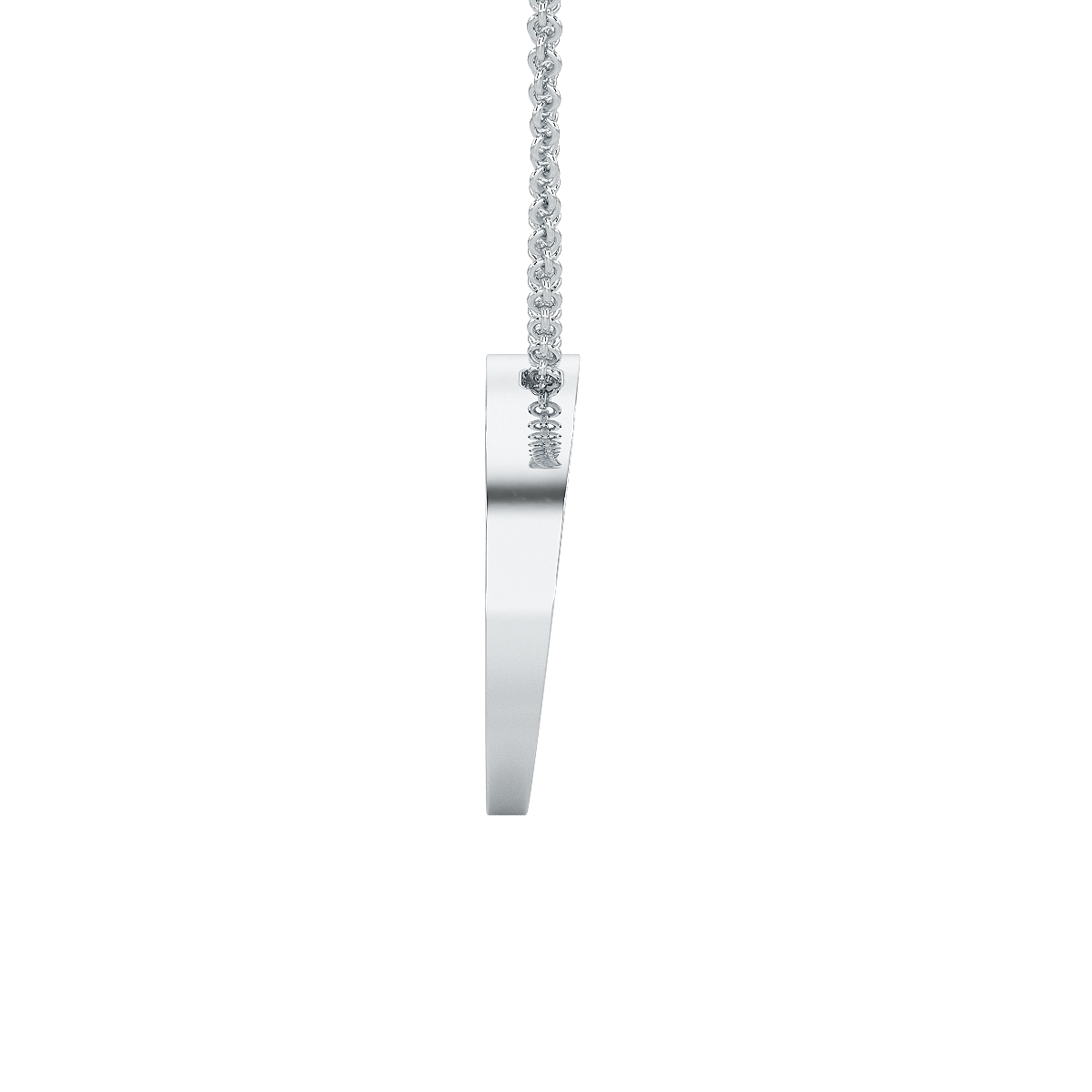 Circle Pendant Hidden Chain