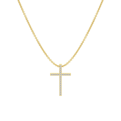 Prong Set Cross Pendant
