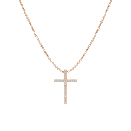 Prong Set Cross Pendant