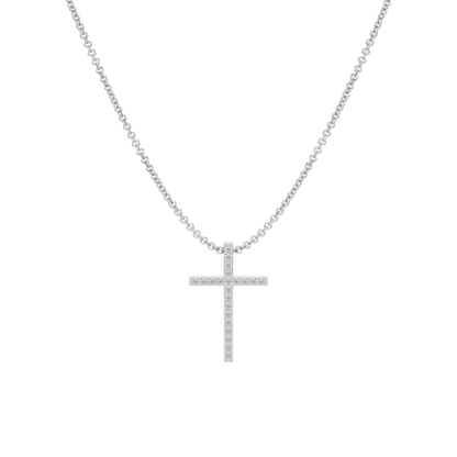 Prong Set Cross Pendant