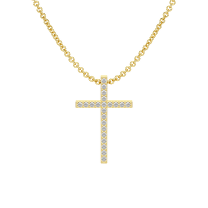 Prong Set Cross Pendant