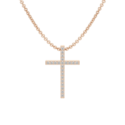 Prong Set Cross Pendant