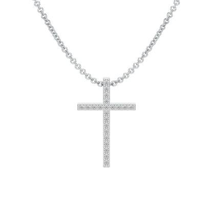 Prong Set Cross Pendant