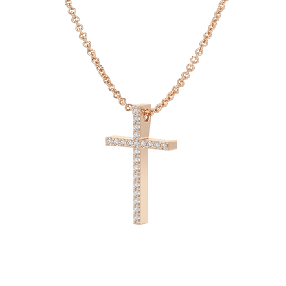 Prong Set Cross Pendant