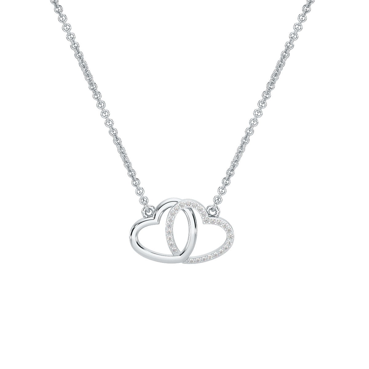 Interlocked Hearts Pendant