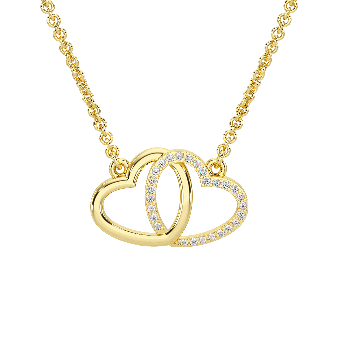 Interlocked Hearts Pendant