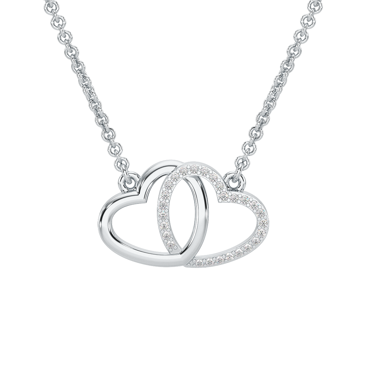 Interlocked Hearts Pendant