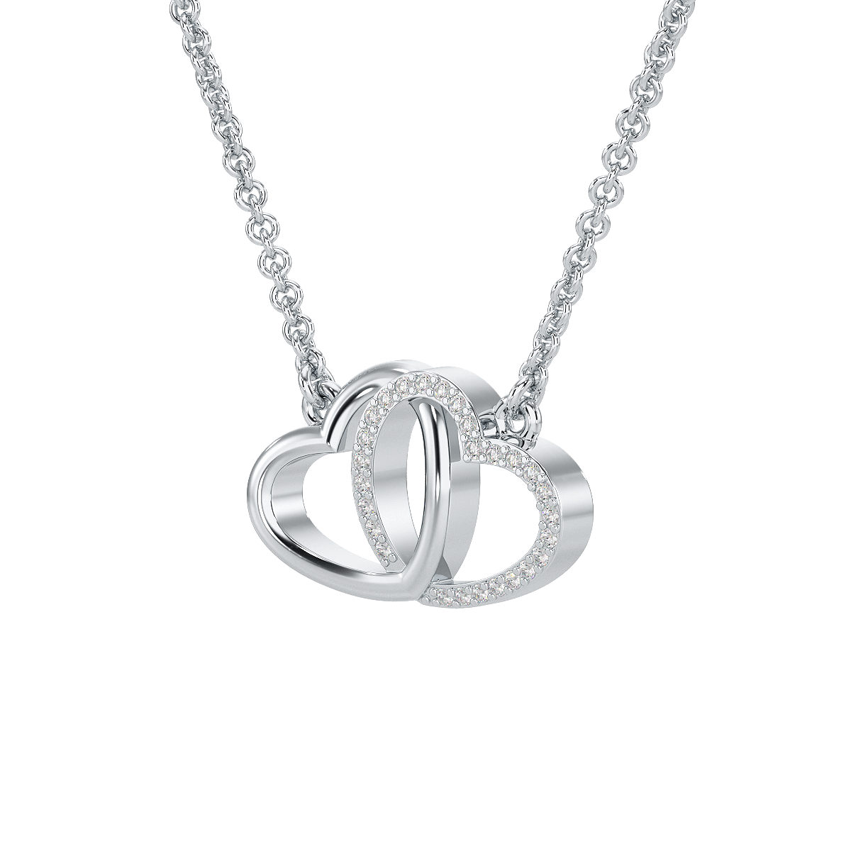 Interlocked Hearts Pendant